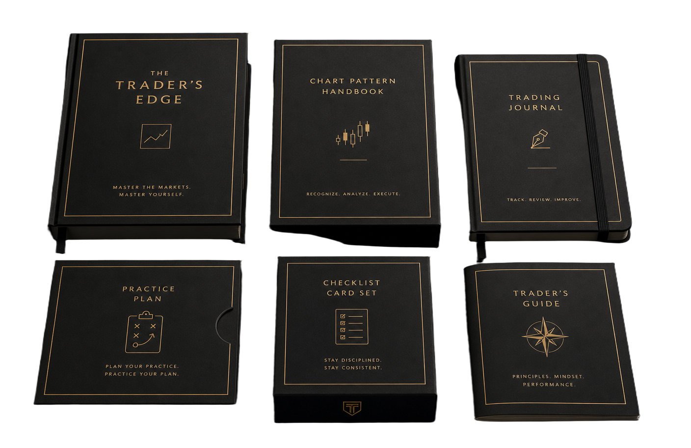 Boxed set of the book, pattern handbook, trading journal, practice plan, checklist and mistakes guide